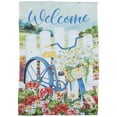 thumbnail image 2 of Northlight White Picket Fence Floral Outdoor Garden Flag 12.5" x 18", 2 of 7