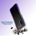 thumbnail image 4 of Galaxy A02S Case, Galaxy A02S Clear Cases, (2 Pack) Temerped Glass Screen Protector for Samsung Galaxy A02S 2021, Njjex Crystal Clear Shock Absorption Technology Bumper Soft TPU Cover Case -Purple, 4 of 9