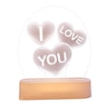 thumbnail image 2 of Lámpara de luz nocturna LED para dormitorio | Lámpara de noche cálida acrílica | Clasificación IP44 | Lámpara de mesa decorativa portátil | Funciona con pilas | Ambiente de brillo suave | Propuesta, 2 of 9