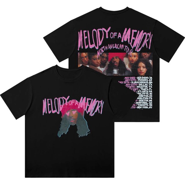 Eem Triplin Melody Of A Memory Tour 2025 Merch Wash Camisetas Unisex HipHop Camiseta de manga corta de algodón