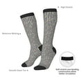 thumbnail image 3 of Daiia Sports Socks Black And White Houndstooth Printed Novelty Crew Socks for Men Women Knee High Socks Cotton Socks Soft & Breathable Support Unisex Socks, 3 of 9