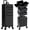 Black, variant on Rolling Makeup Case 4 in 1 Case Wheels Large Storage Trolley with Key Salon Barber Case Traveling Cart Trunk, Black
