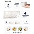 thumbnail image 4 of Cereal bowls 26 oz, Ceramic Soup Bowl for Kitchen, Embossment Stoneware Bowl for Pho, Chip, Fruits, Salad, Noodle, Ramen, Suit For Housewarming - 6 Inch, Set of 4, Arctic white, 4 of 9