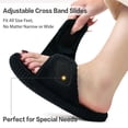 thumbnail image 4 of Ecetana Open Toe House Slippers for Women Memory Foam Bedroom Slippers Cozy Indoor House Shoes, 4 of 7