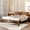 Walnut-With Headboard, variant on FitStand Queen Japanese Joinery Bed Frame with Headboard, Solid Rubberwood, 1500 LBS Heavy Duty, FSC & SGS Certified, No-Tool Setup, Hidden Storage, USB-A/C Port, No Box Spring Needed, Maple