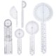 thumbnail image 1 of 6pcs Angle Regla Goniómetro Regla Médica Goniómetro de plástico Protractor, 1 of 5