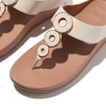 thumbnail image 6 of FitFlop Women's Fino Resin Hoop Leather Toe Post Wedge Sole Thong Sandals, 6 of 7