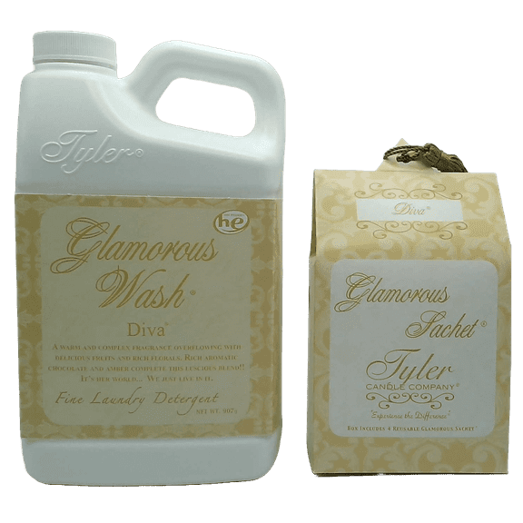 Tyler Candle Company - Glamorous Wash - Diva - 907g / 32oz - with sachets