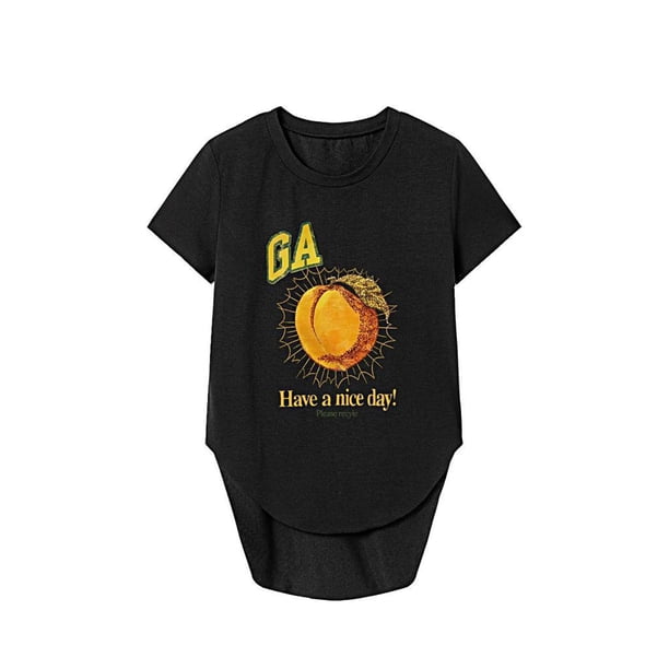 Camiseta mujer con cuello redondo, camiseta básica con cuello redondo para uso diario en S