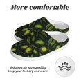 thumbnail image 6 of Wukai Green Branch Olive Print Women's Indoor Bedroom Slipper Slip On Shoes, Unisex House Shoes with Anti-Skid Sole for Men, Gift for Women Men-13, 6 of 7