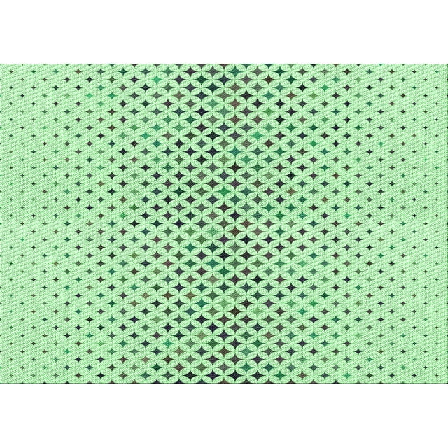 Ahgly Company Machine Washable Indoor Rectangle Transitional Mint Green Area Rugs, 8' x 12'