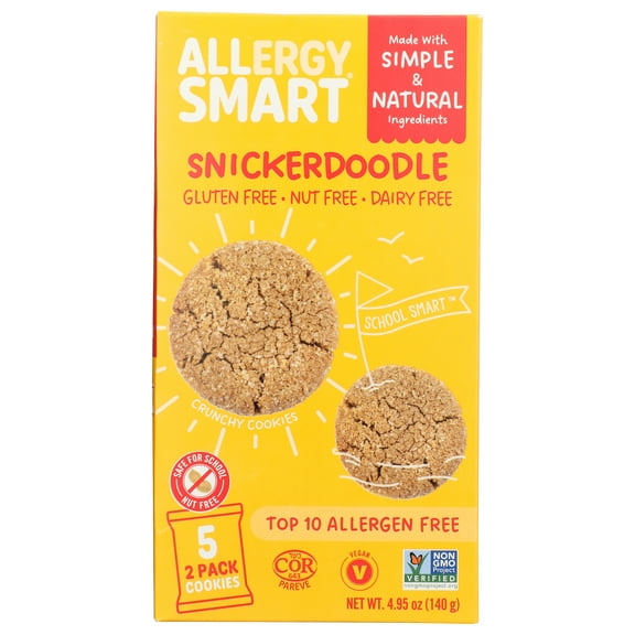 Pack of 6, Allergy Smart Snickerdoodle Cookies, 4.95 oz