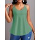 thumbnail image 2 of Top Cami Liso Con Ojales, Top Sin Mangas De Verano Con Cuello Redondo Sexy, Ropa De Mujer, 2 of 4