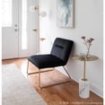 thumbnail image 6 of Casper Contemporary Accent Chair in Gold Metal and Black Velvet by LumiSource, 6 of 11
