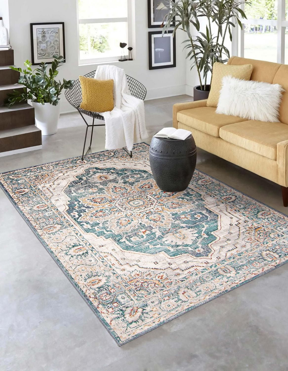 ECARPET Legacy Traditional Area Rug for living room, bedroom, dining room, entrance, hallway and more.