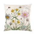 thumbnail image 2 of Yoyauz 18"x18" Inch Bee Day Hug Printed Pillow Botanical Flower Cushion Set Living Room Sofa Home Decorative Cushions, 2 of 3
