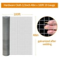 "x100' Hardware Cloth, 1/2inch 19Ga Hot-Dip Galvanized After Welding
