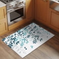 thumbnail image 2 of Entryway Rug 2'x3', Teal Blue Leaves Small Rug for Kitchen Bathroom Door Mat Indoor Entrance, Summer Botanical Non-Slip Area Rugs Floor Mats Carpet Front Door Rugs, 2 of 8