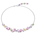 thumbnail image 1 of Conjunto de joyas: collar, pendientes y pulsera con forma de flor de gema de Swarovski, 1 of 1