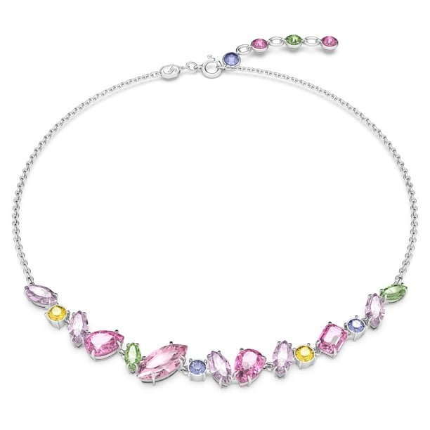 Conjunto de joyas: collar, pendientes y pulsera con forma de flor de gema de Swarovski