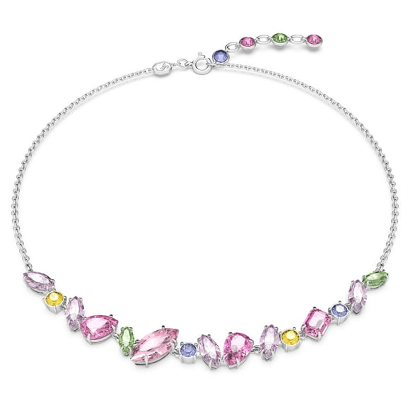 Conjunto de joyas: collar, pendientes y pulsera con forma de flor de gema de Swarovski