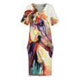 thumbnail image 3 of Vestido holgado de caballo lluvioso para mujer falda de verano ropa, 3 of 6
