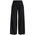 thumbnail image 3 of Luvrsol Pants for Women Wide Leg Sweatpants High Waist Loose Casual Solid Trousers with Side Pockets, Black S-2XL, 3 of 6