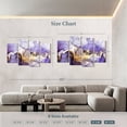 thumbnail image 4 of Elephant Stock Purple Haze Abstract Wall Art - Horizontal Multi Panel Canvas - Living Room Wall Decor - Abstract Multi Panel - Purple And Gold Decor - 75" x 48", 4 of 8