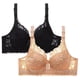 thumbnail image 1 of Puntoco Sujetadores sin aros para mujer, 2 piezas, ropa interior con hebillas delanteras y estampado de leopardo para mujer, sujetador sin cierre de acero, 1 of 2
