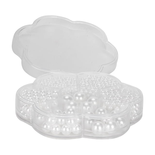 Perforated Pearl, Perforated Round Pearl 1150 Pcs Pure White For Jewelry For Handicraft Creation For Decorating Your Clothes For DIY