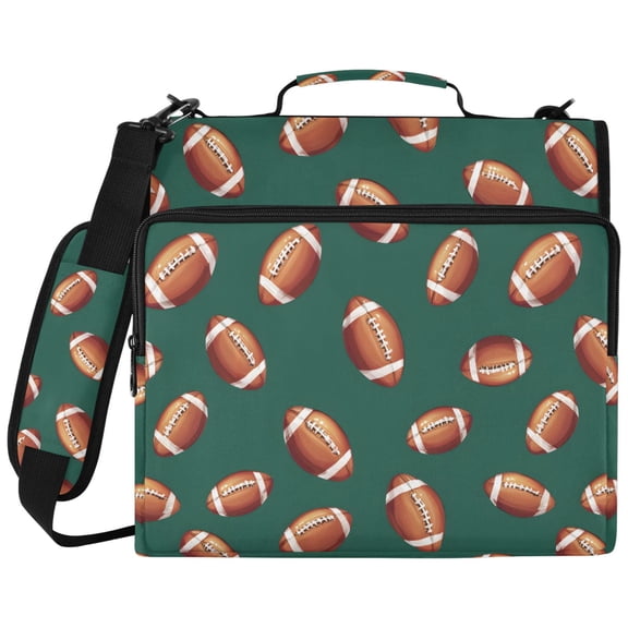 ALAZA Zipper Binder Footballs-f1 Pattern 2 inch 3 Ring 500 Sheet Capacity Trapper Keeper File Folder Organizer Bag