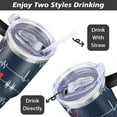 thumbnail image 5 of Love Heart 40oz Stainless Steel Vacuum Insulated Tumbler with Lid and Straw for Water Iced Tea Coffee Smoothie and More, 5 of 7