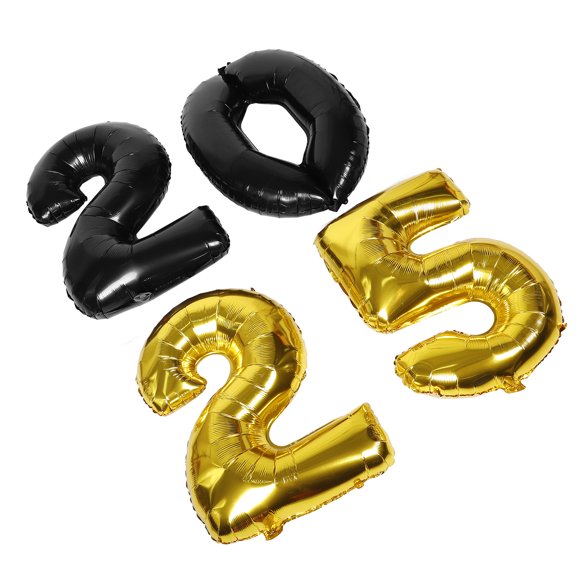 Big Number Foil Balloons for New Year Party Decorations, Large Aluminum Film Number Balloon Set, 83x49 cm Festive Party Decor