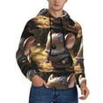 thumbnail image 2 of Lsque Cute Big-Eared Mouse Pattern Casual Men's Hoodie,Hooded Sweatshirt with Kangaroo Pocket,Pullover Hoodie-3X-Large, 2 of 7