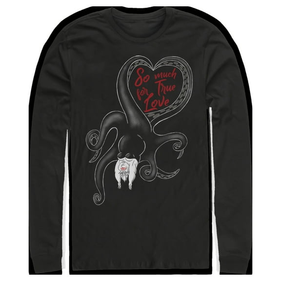 Men's The Little Mermaid Ursula The Sea Witch So Much For True Love  Long Sleeve Shirt Black Medium
