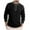 Black, variant on Button Pullover Waffle Shirts for Men Long-Sleeve Shirt Slim Fit Crew Neck Casual T-Shirt Solid Color T-shirts Black M