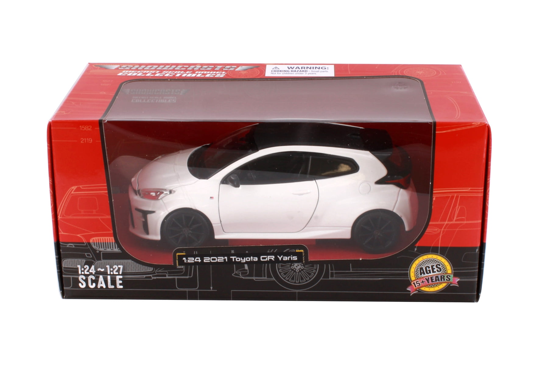 2021 Toyota GR Yaris, White - Showcasts 38909WT - 1/24 Scale Diecast Model Car