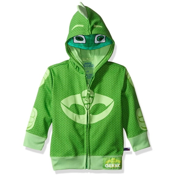 PJ Masks Gekko Toddler Boy's Zip-Up Mask Hoodie Sweatshirt