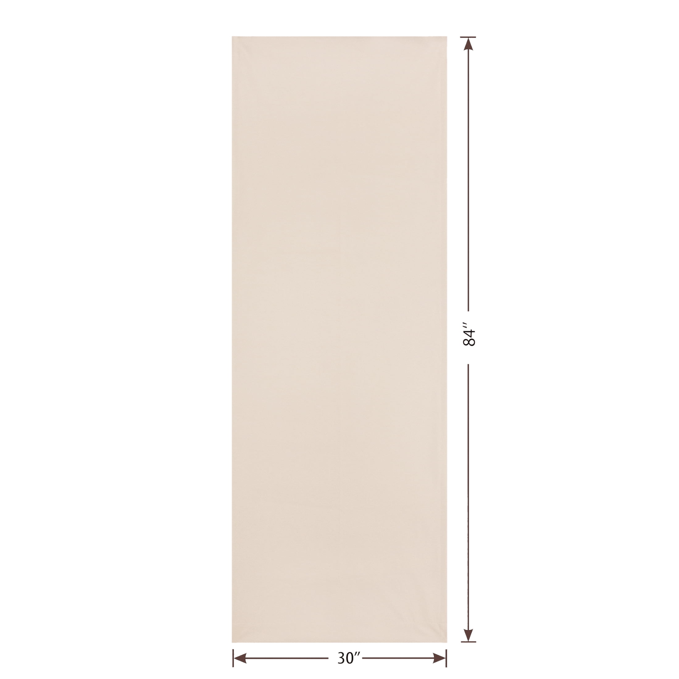 Mainstays Beige Solid Blackout Rod Pocket with Back Tabs Curtain Panel Pair, Set of 2, 30" W x 84" L