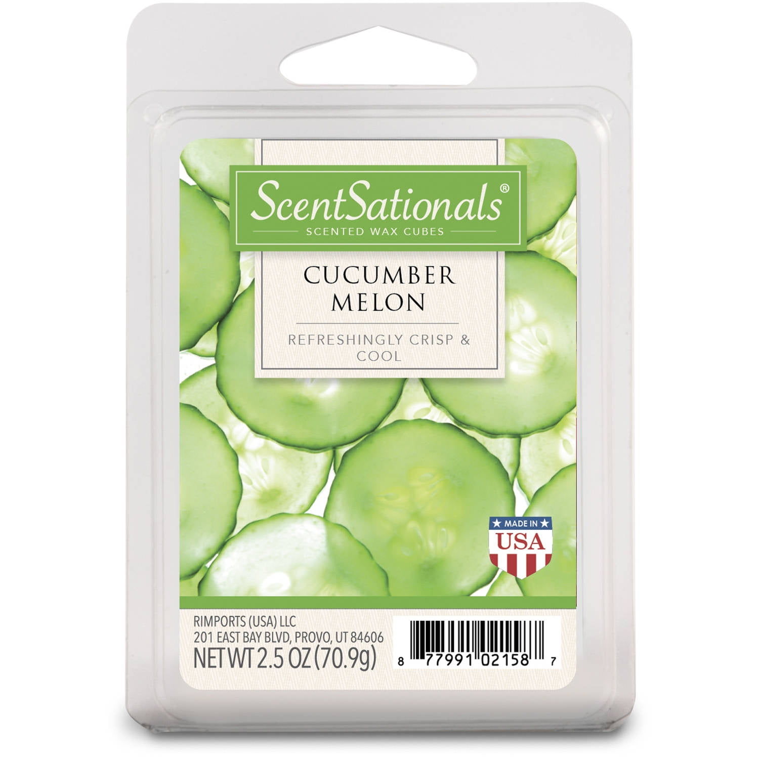 ScentSationals 2.5 oz Cucumber Melon Scented Wax Melts