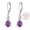 Purple, variant on Teardrop Leverback Earrings 925 Sterling Silver Rainbow CZ Crystal Dangle Earingings Drop for Women Teens Valentines Day Vintage Jewelry Gifts