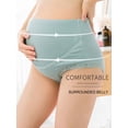 thumbnail image 3 of Ausing 3 Pack Women's Seamless Brief Panties Lace Low Rise Underpants Plus Size Pregnancy Underwear Modal Briefs Skin Color Blue Gray L, 3 of 9
