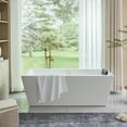 thumbnail image 4 of Vanity Art 59" x 29" Acrylic Freestanding Bathtub Contemporary Soaking Tub with Overflow and Pop-Up Drain, VA6814-S, 4 of 9