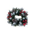 thumbnail image 3 of TanSiDing 1pcs Christmas Wreath for Front Door with Realistic Snowflakes Red Berries Pinecones Christmas Decoration for Outdoor Indoor Home Party Decor 30cm, 3 of 9