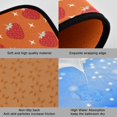 thumbnail image 2 of 2-Piece Kitchen Mat Set Non Slip Washable Floor Mats Decorative Rugs for Kitchen Sink Laundry Strawberry and White Stars Pattern, 2 of 7