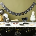 thumbnail image 2 of 170-Piece 70th Birthday Party Supplies, Serves 24 Black and Gold Plates, Napkins, Cups, Cutlery, Tablecloth and Banner, 2 of 10