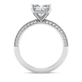 thumbnail image 3 of Empire Jewelry 1.8 Ct Princess Cut Diamond Ring - Hidden Halo Design - Solitaire 14K White Gold Plated Wedding Ring - Accent Stone Engagement Jewelry, 3 of 3