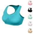 thumbnail image 2 of HAOTAGS Sports Bras for Women, Elastic Hem Racerback Removable Padding Lightweight Yoga Bra Pink S, 2 of 8