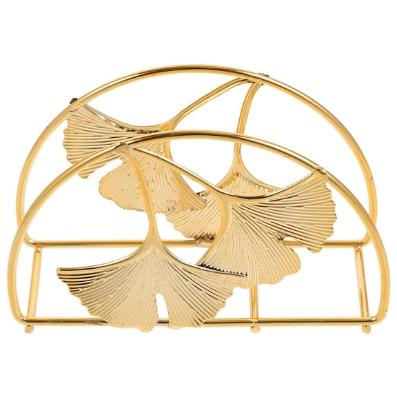 FUEENIRVA Iron Alloy Napkin Keeper Leaf Design Table Napkins Stand Home Decoration 1Pcs 4.6×2.8×1.7in
