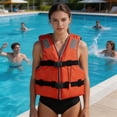 thumbnail image 3 of Cadancy Adult Life Jacket Boating Safety Vest Adjustable Straps Reflective Strips High Buoyancy PFD Water Sports Swimming Fishing Kayak Emergency Gear Universal Fit, 3 of 7